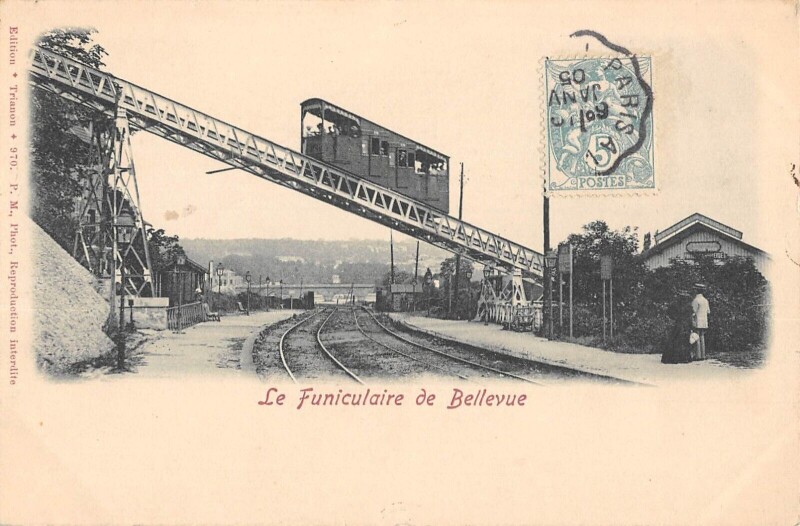 Carte postale ancienne Le Funiculaire De Bellevue