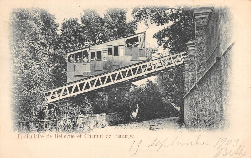 Carte postale ancienne Funiculaire De Bellevue Et Chemin De Panurge