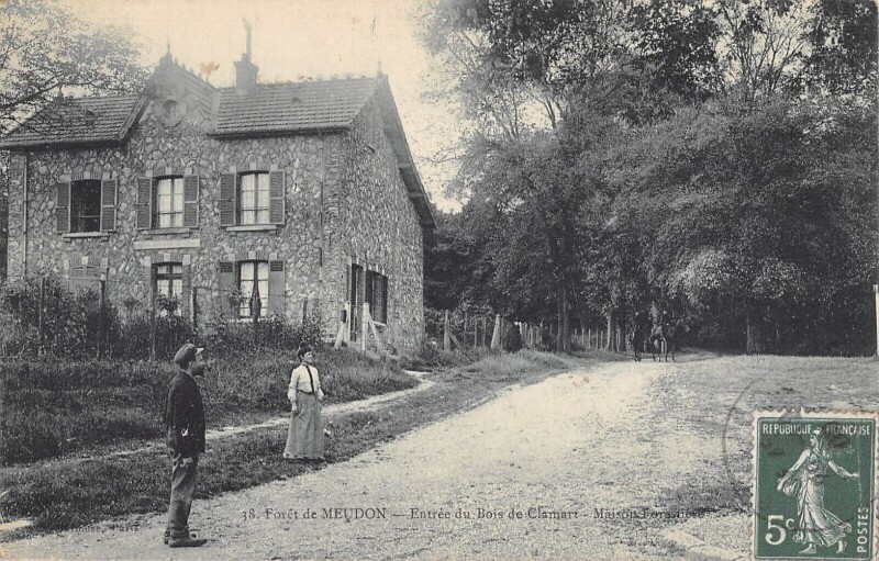 Carte postale ancienne Foret De Meudon Entree Du Bois De Clamart Maison Forestiere à Clamart