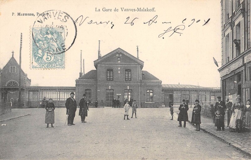 Carte postale ancienne La Gare De Vanves Malakoff à Malakoff
