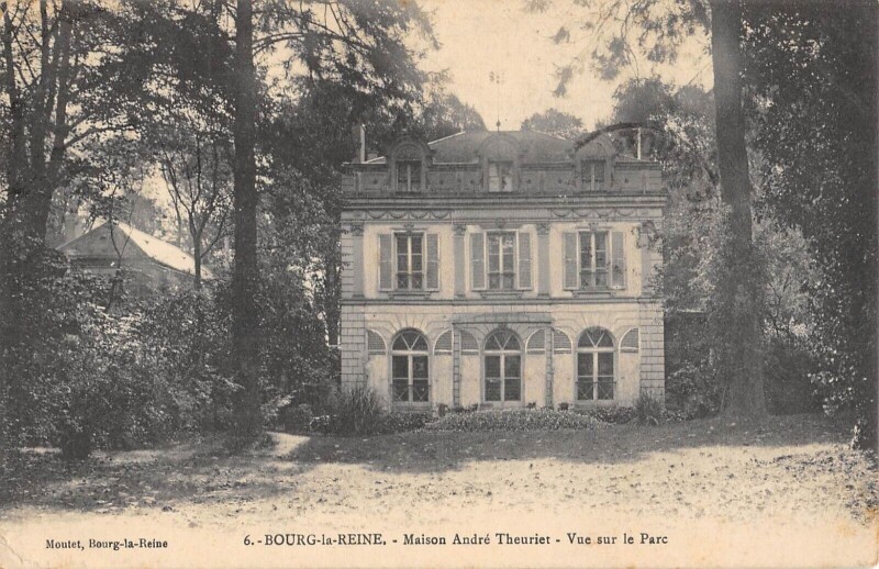 Carte postale ancienne Bourg La Reine Maison Andre Theuriet Vue Sur Le Parc à Bourg-la-Reine