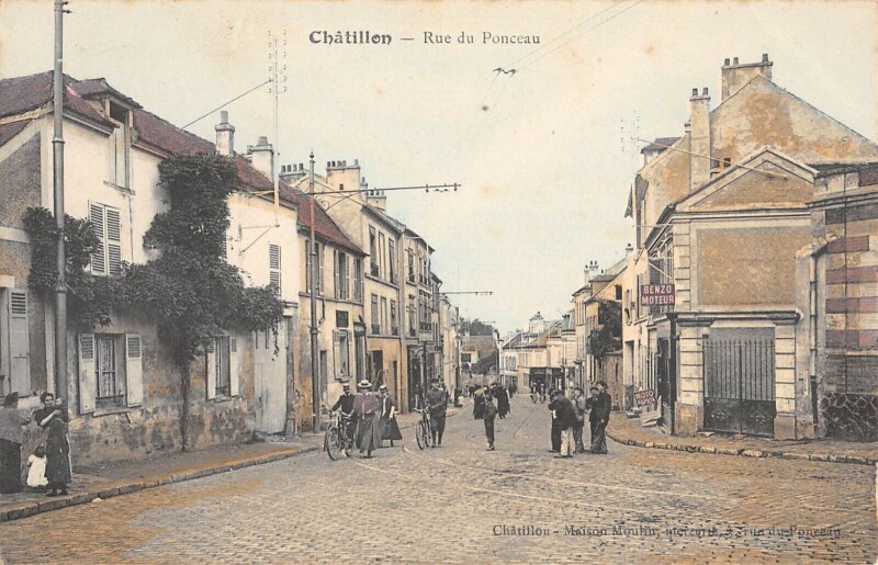 Carte postale ancienne Chatillon Rue Du Ponceau