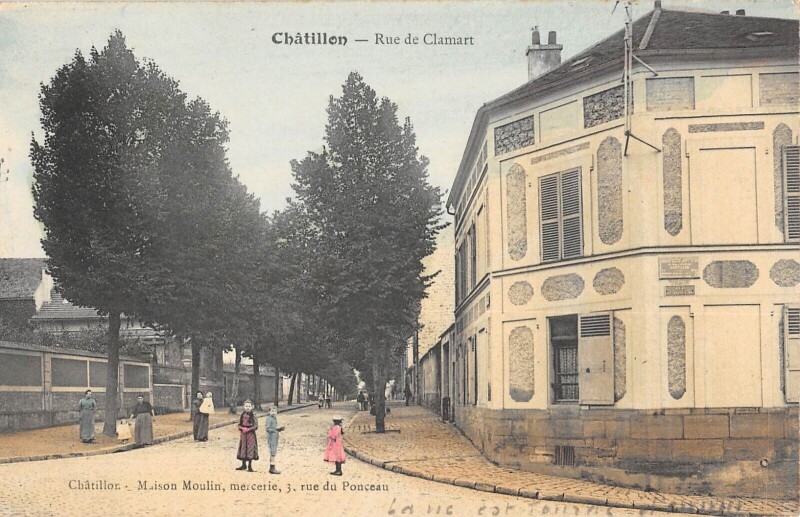 Carte postale ancienne Chatillon Rue De Clamart à Clamart