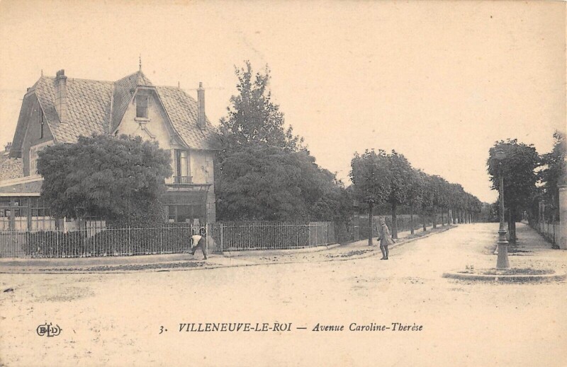 Carte postale ancienne Villeneuve Le Roi Avenue Caroline Therese à Villeneuve-le-Roi