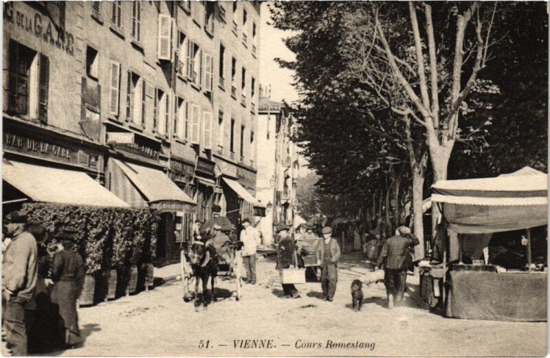 Carte postale ancienne Vienne - Cours Romestang à Vienne