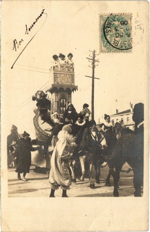 Carte postale ancienne Nice Carnaval carte photo