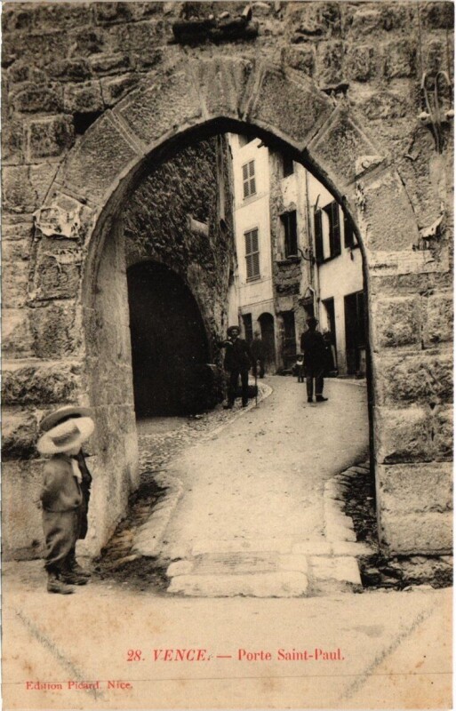 Carte postale ancienne Vence - Porte Saint-Paul à Vence