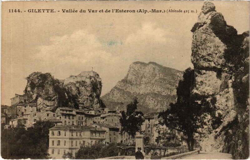 Carte postale ancienne Gilette - Vallée du Var et de l'Esteron à Gilette