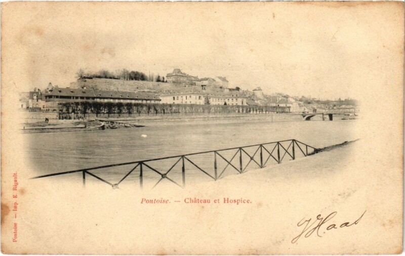 Carte postale ancienne Pontoise - Chateau et Hospice à Pontoise