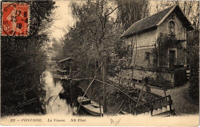 Carte postale ancienne Pontoise - La Viosne à Pontoise