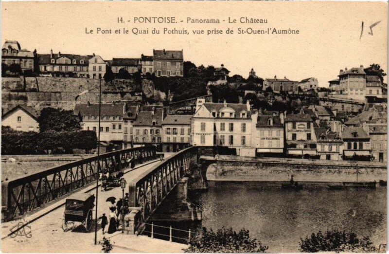 Carte postale ancienne Pontoise - Panorama - Le Chateau à Pontoise