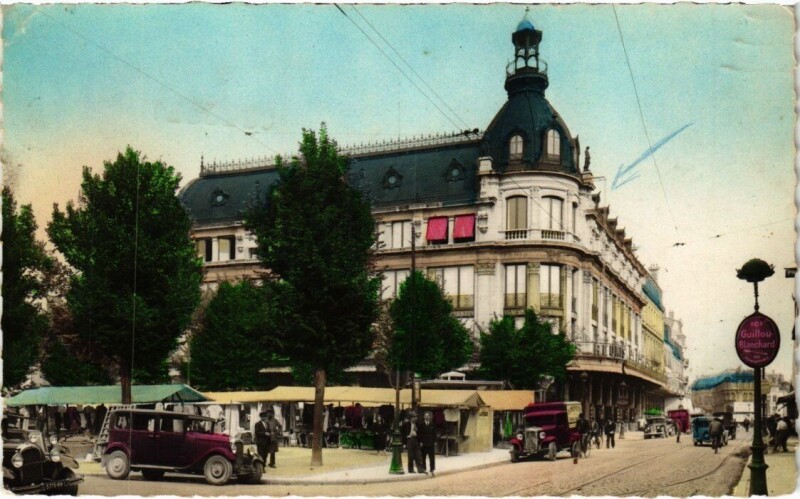 Carte postale ancienne Troyes - Le Marché à Troyes