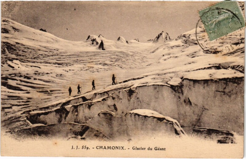 Carte postale ancienne Chamonix - Glacier du Geant