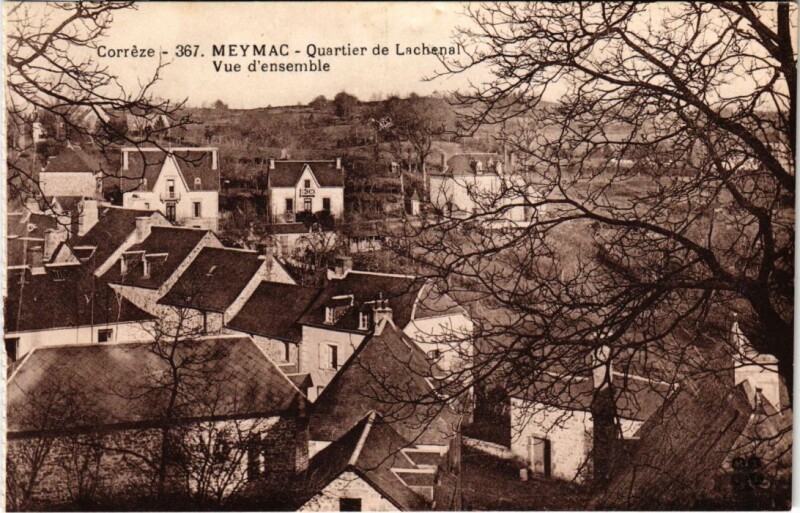 Carte postale ancienne Meymac - Quartier de Lachenal - Vue d'Ensemble à Meymac