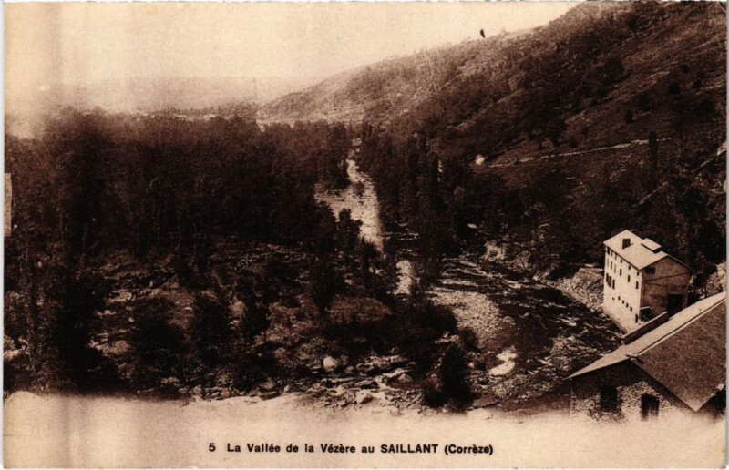Carte postale ancienne La Vallee de la Vezere au Saillant