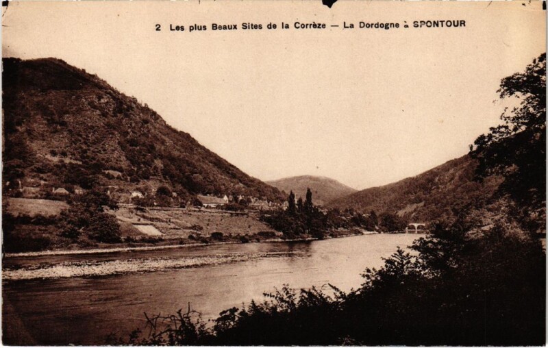 Carte postale ancienne La Dordogne a Spontour