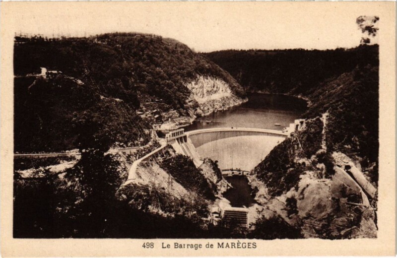 Carte postale ancienne Le Barrage de Mareges