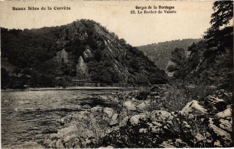 Carte postale ancienne Gorges de la Dordogne - Le Rocher de Valette