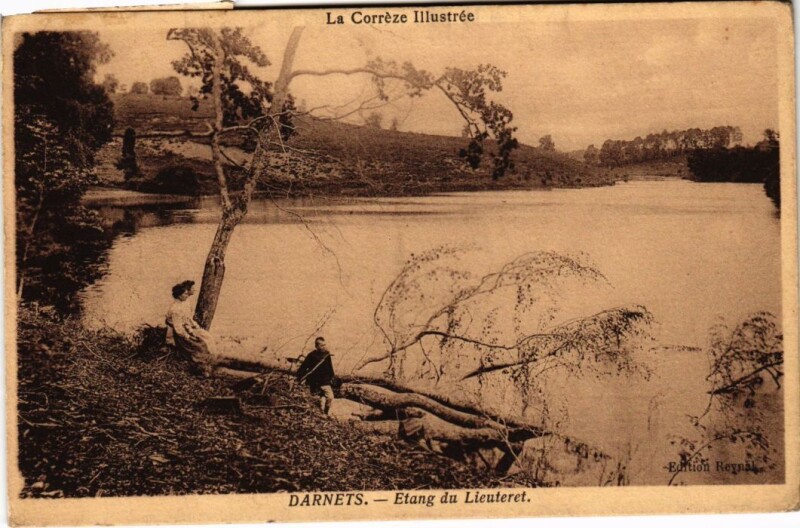 Carte postale ancienne Darnets - Etang du Lieuteret à Darnets