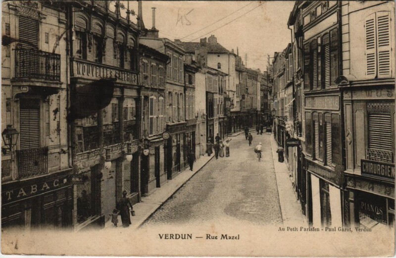 Carte postale ancienne Verdun - Rue mazel à Verdun