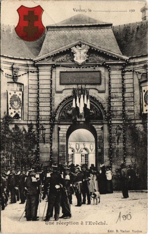Carte postale ancienne Verdun - Une reception l'eveche à Verdun