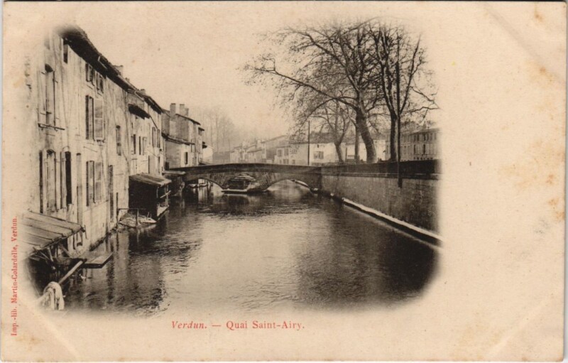 Carte postale ancienne Verdun - Quai saint airy à Verdun