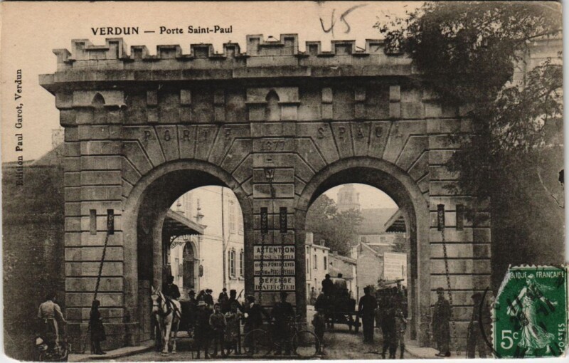 Carte postale ancienne Verdun - Porte saint paul à Verdun