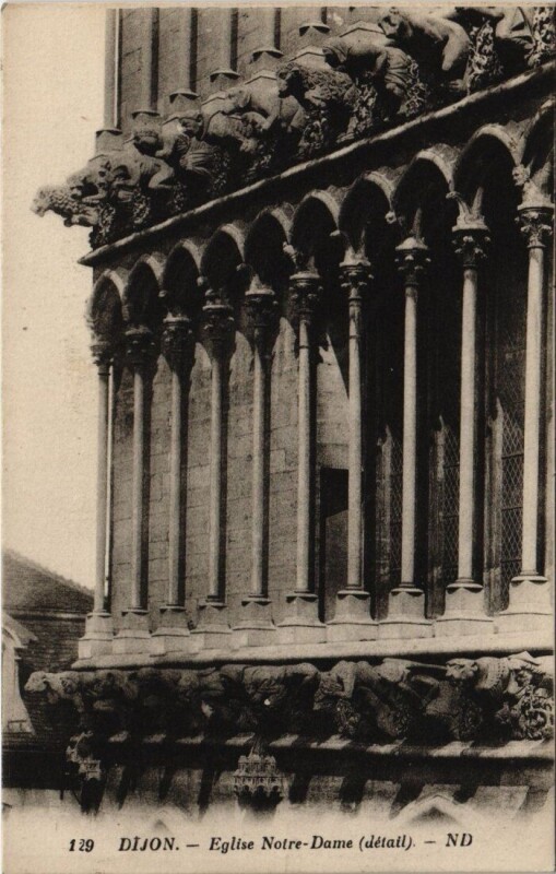 Carte postale ancienne Dijon - Eglise Notre-Dame à Dijon