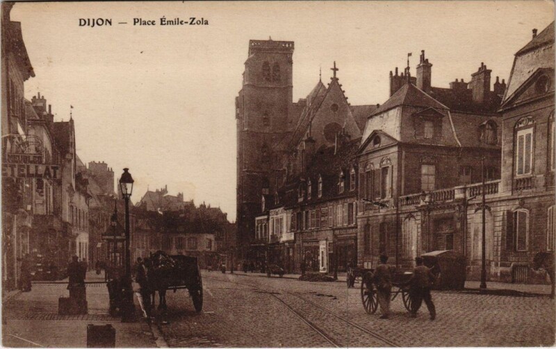 Carte postale ancienne Dijon Place Emile-Zola à Dijon