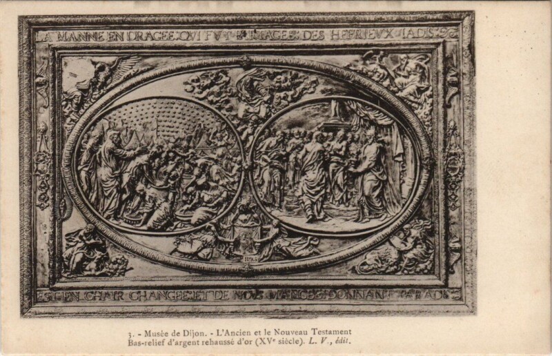 Carte postale ancienne Musée de Dijon - Ancien et nouveau Testament à Dijon