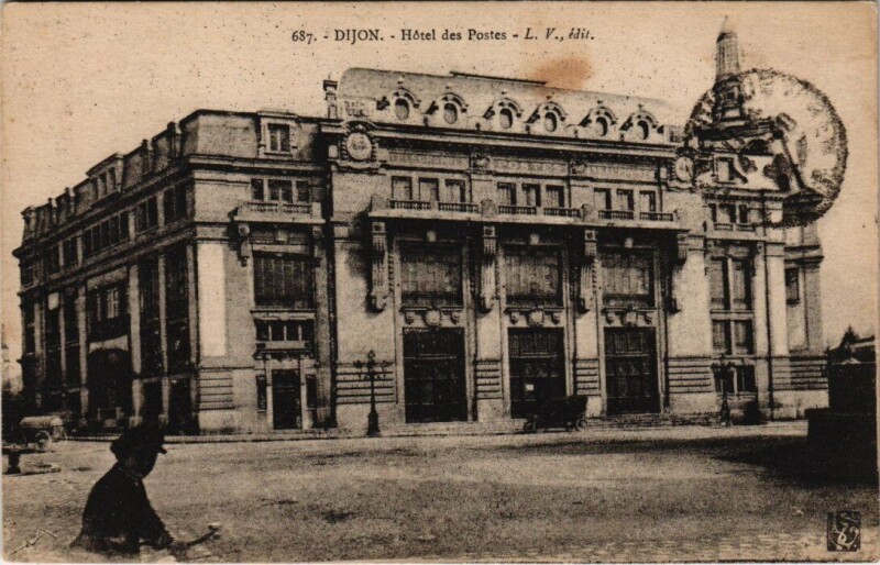 Carte postale ancienne Dijon Hotel des Postes à Dijon