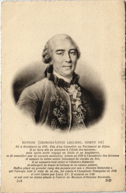 Carte postale ancienne Portrait de Buffon - Georges-Louis Leclerc Comte de à Buffon