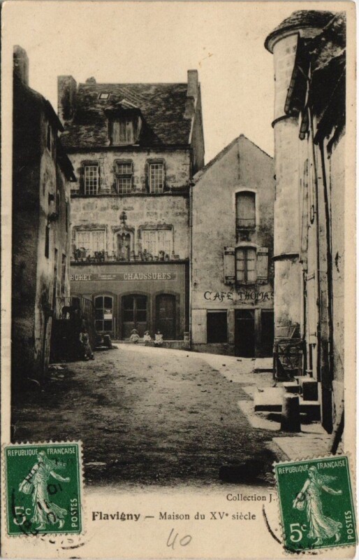 Carte postale ancienne Flavigny - Maison du XVe siecle