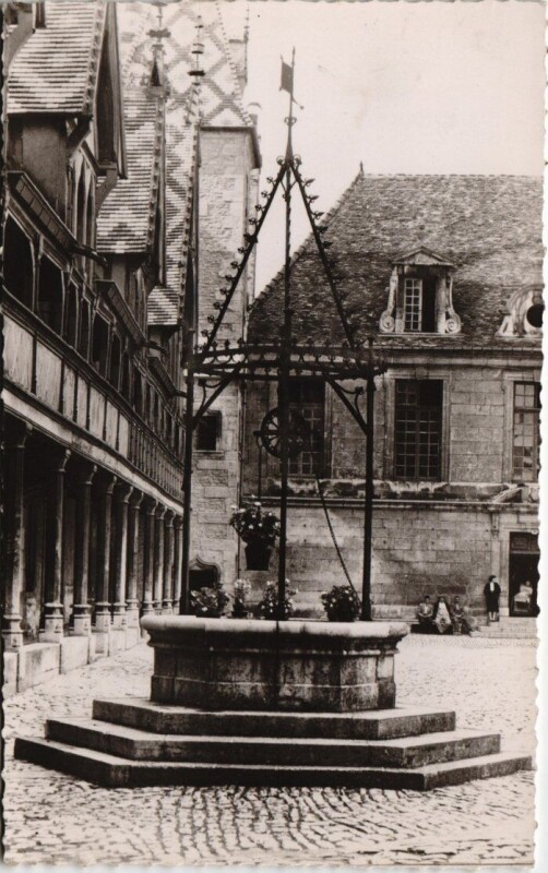 Carte postale ancienne Beaune - carte photo Le puits des Hospices à Beaune