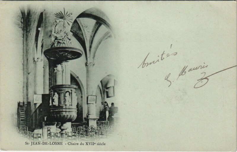 Carte postale ancienne Saint-Jean-de-Losne - Chaire du XVIIe siecle à Saint-Jean-de-Losne