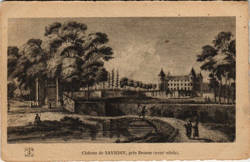 Carte postale ancienne Cahteau de Savigny - XVIIIe siecle