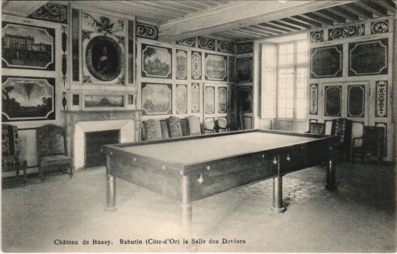 Carte postale ancienne Chateau e Bussy-Rabutin - Salle des devices