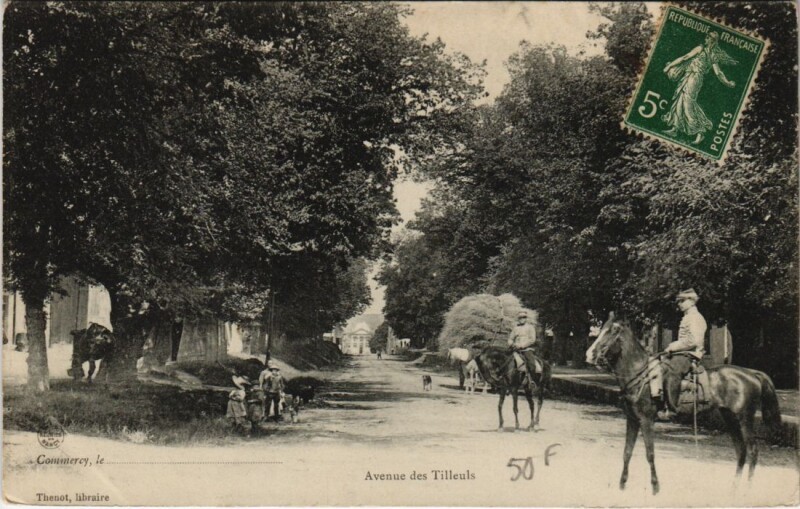Carte postale ancienne Sampigny - Avenue des tilleuls à Sampigny