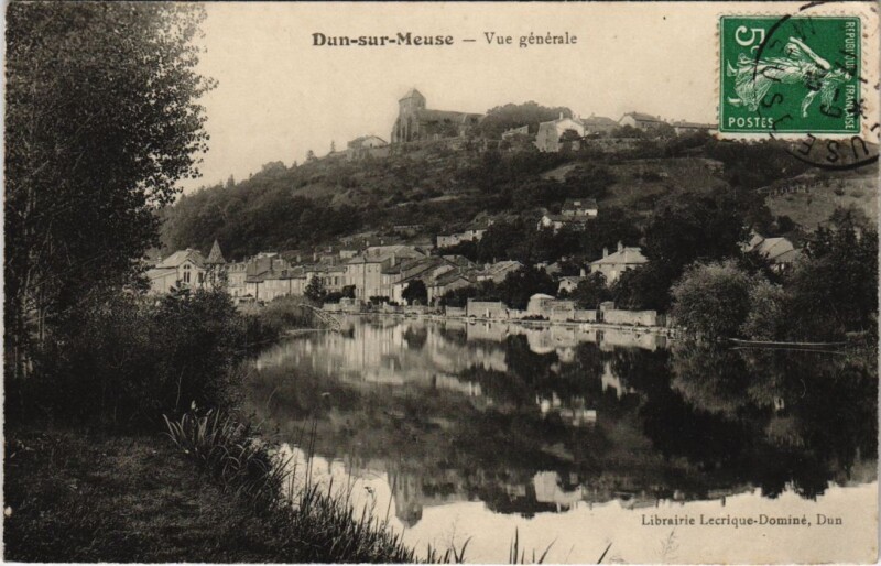 Carte postale ancienne Dun-sur-meuse - Vue generale à Dun-sur-Meuse