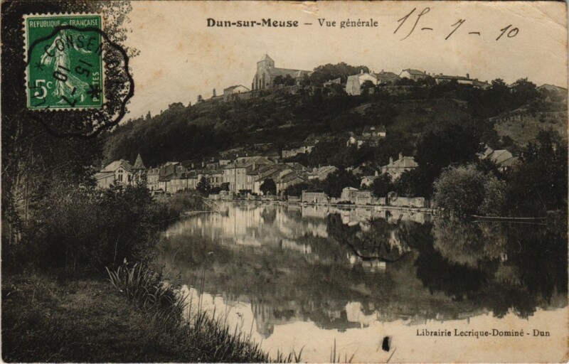 Carte postale ancienne Dun-sur-meuse - Vue generale à Dun-sur-Meuse