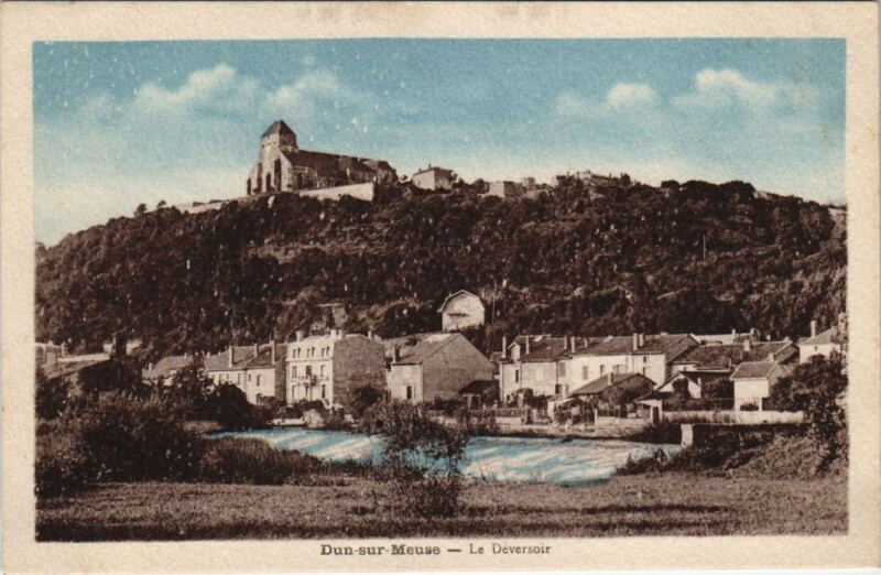 Carte postale ancienne Dun-sur-meuse - Le deversoir à Dun-sur-Meuse