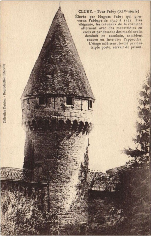 Carte postale ancienne Cluny - Tour Fabry à Cluny