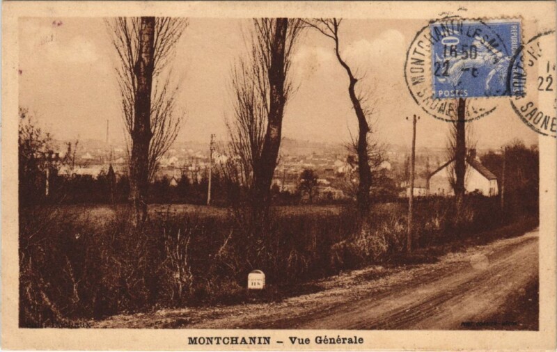 Carte postale ancienne Montchanin - Vue générale à Montchanin