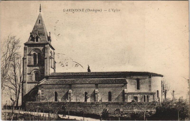 Carte postale ancienne Gardonne - L'Eglise à Gardonne