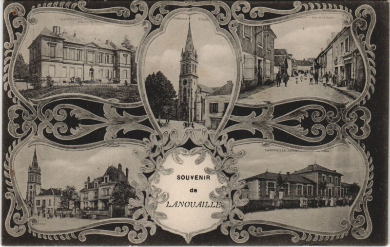 Carte postale ancienne Souvenir de Lanouaille à Lanouaille