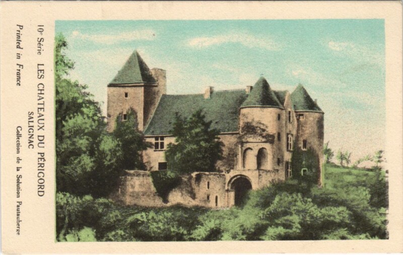 Carte postale ancienne Les Chateaux du Perigord Salignac