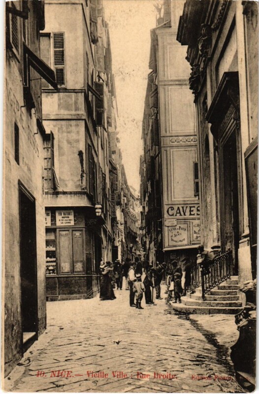 Carte postale ancienne Nice- Rue Droite France