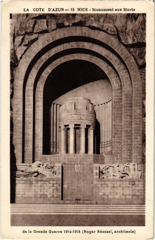 Carte postale ancienne Nice- Monument aux Morts France