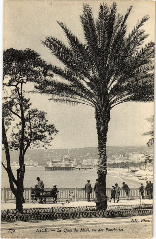 Carte postale ancienne Nice- Le Quai du Midi France