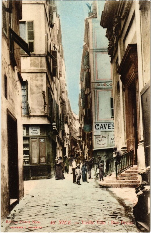 Carte postale ancienne Nice- Rue Droite France